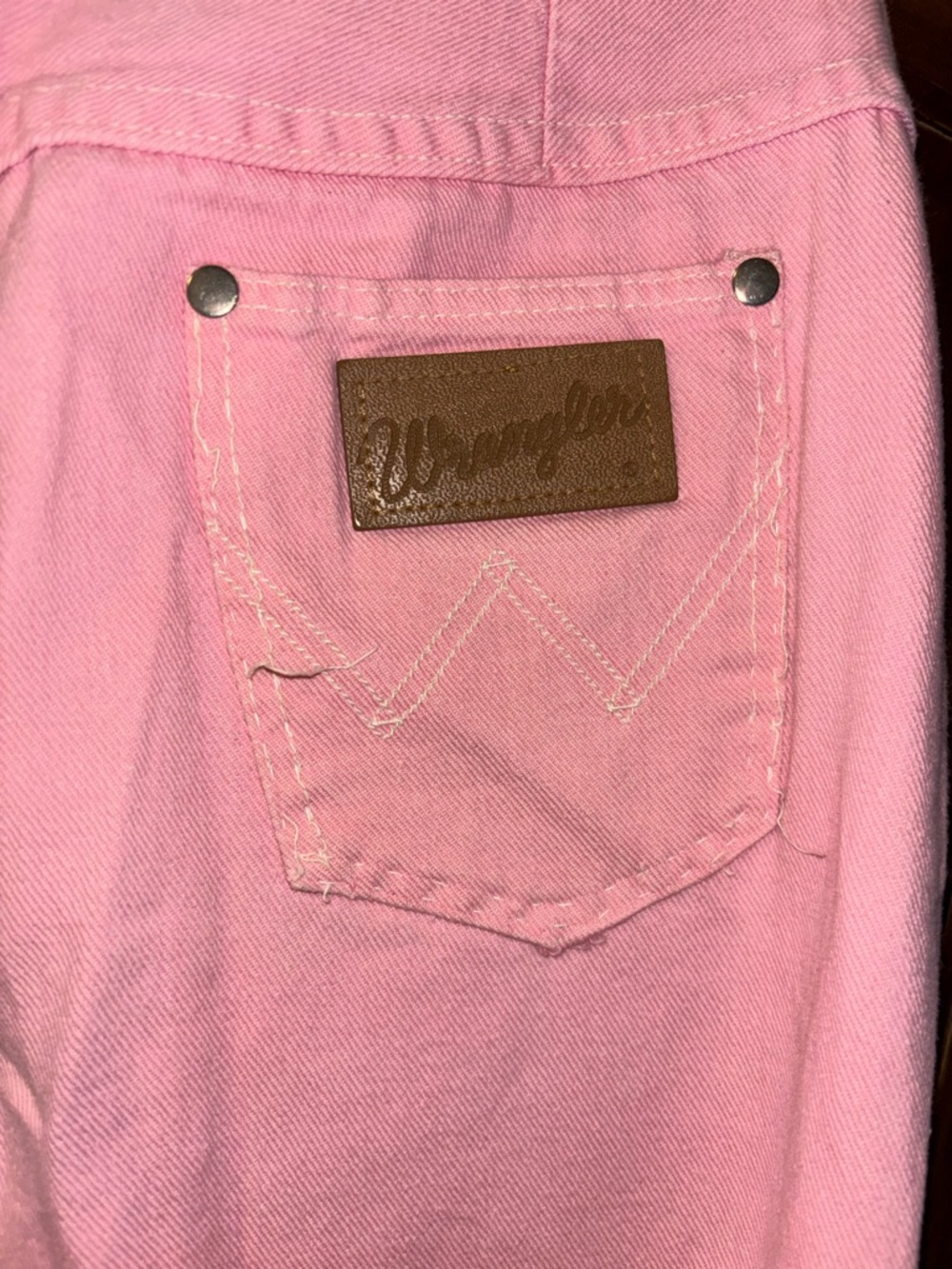 Vintage Misses Wrangler High Rise Pink Denim